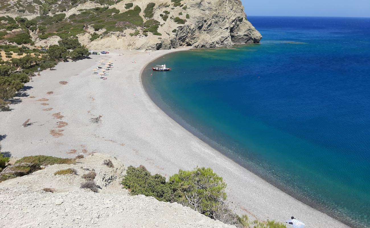 Foto af Paralia Agios Minas med grå sten overflade