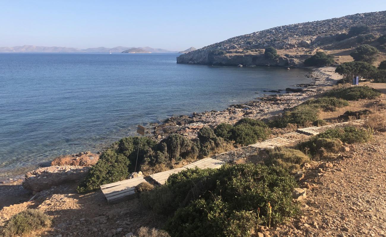 Foto af Kampos beach II med gråt sand og sten overflade