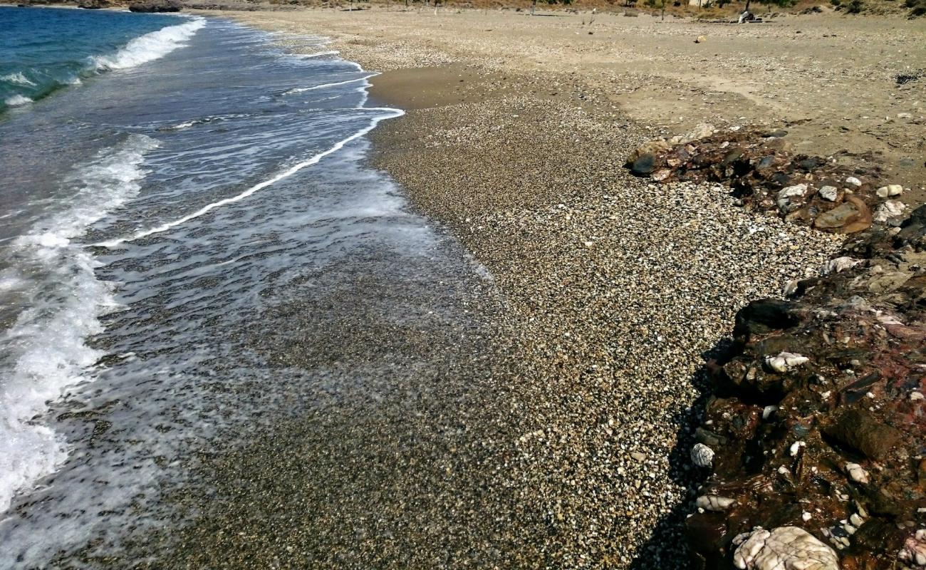 Foto af Paralia Lakka med sort sand og småsten overflade