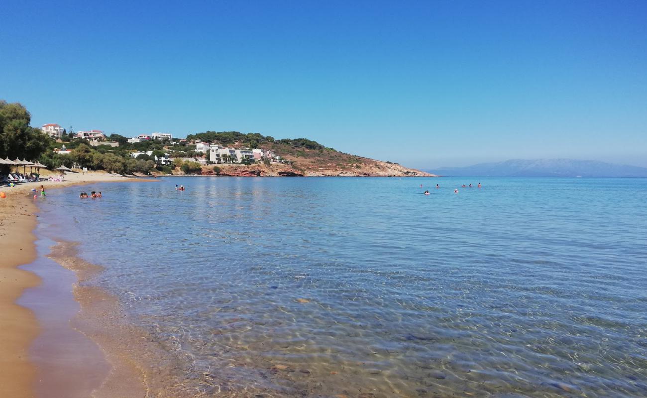 Foto af Karfas Strand med fin brunt sand overflade