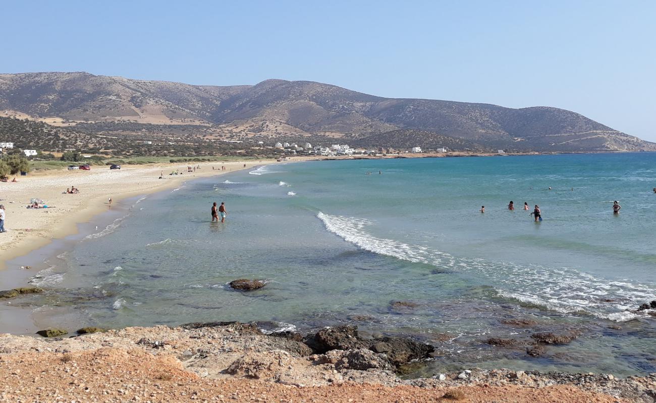 Foto af Agiassos Strand med lys fint sand overflade