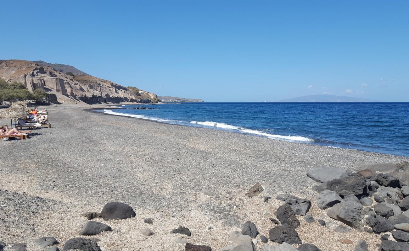 Foto af Vourvoulos beach med gråt sand og småsten overflade