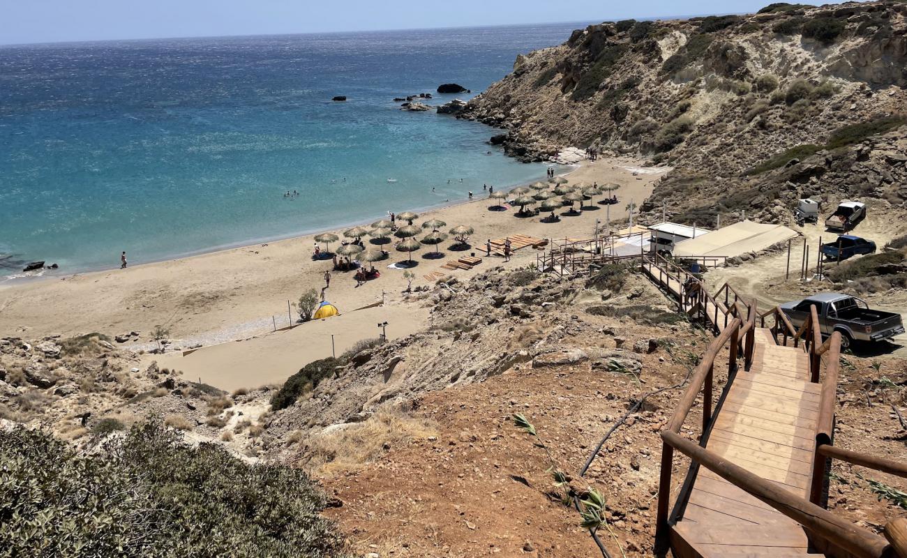 Foto af Ammoudi beach med lys fint sand overflade