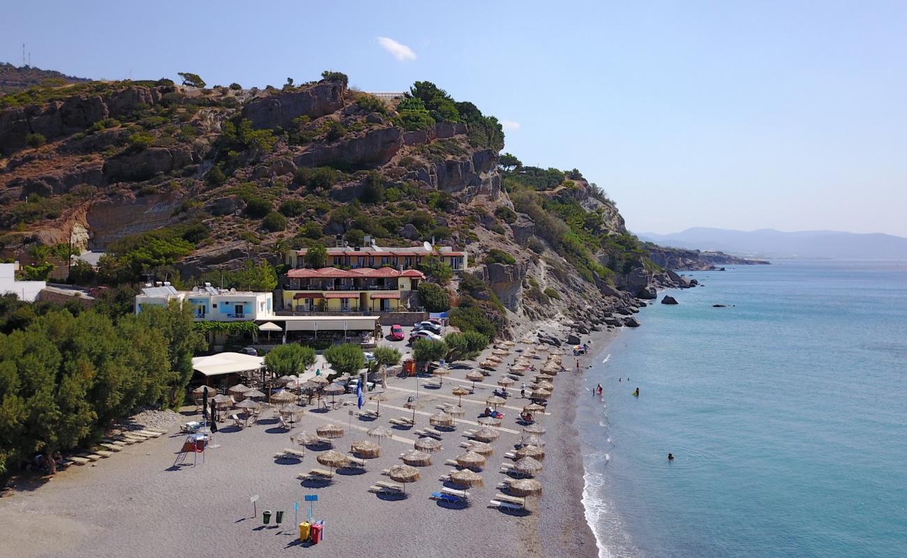 Foto af Agia Fotia beach med let fin sten overflade