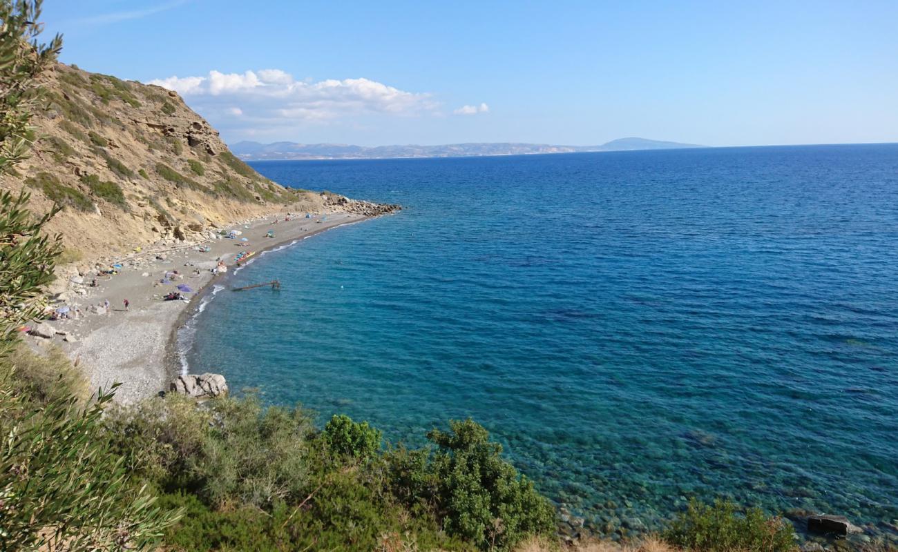 Foto af Lychnistis beach med grå sten overflade