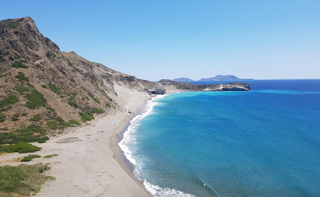 Foto af Agios Pavlos beach II med grå fin sten overflade