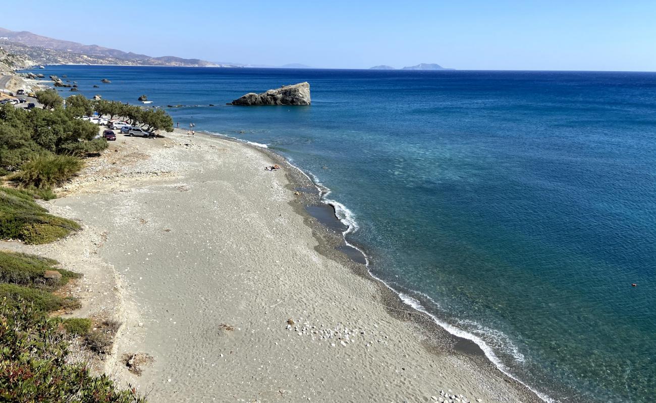 Foto af Dionyssos beach med grå sten overflade