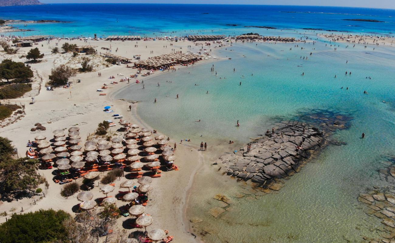 Foto af Elafonissi Strand med gråt fint sand overflade