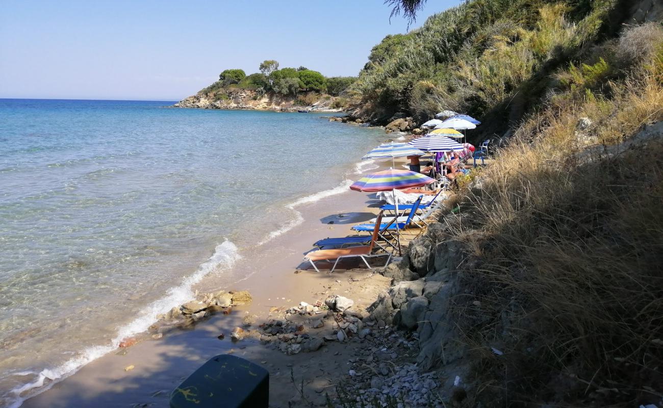 Foto af Paralia xechoriatis med lys fint sand overflade