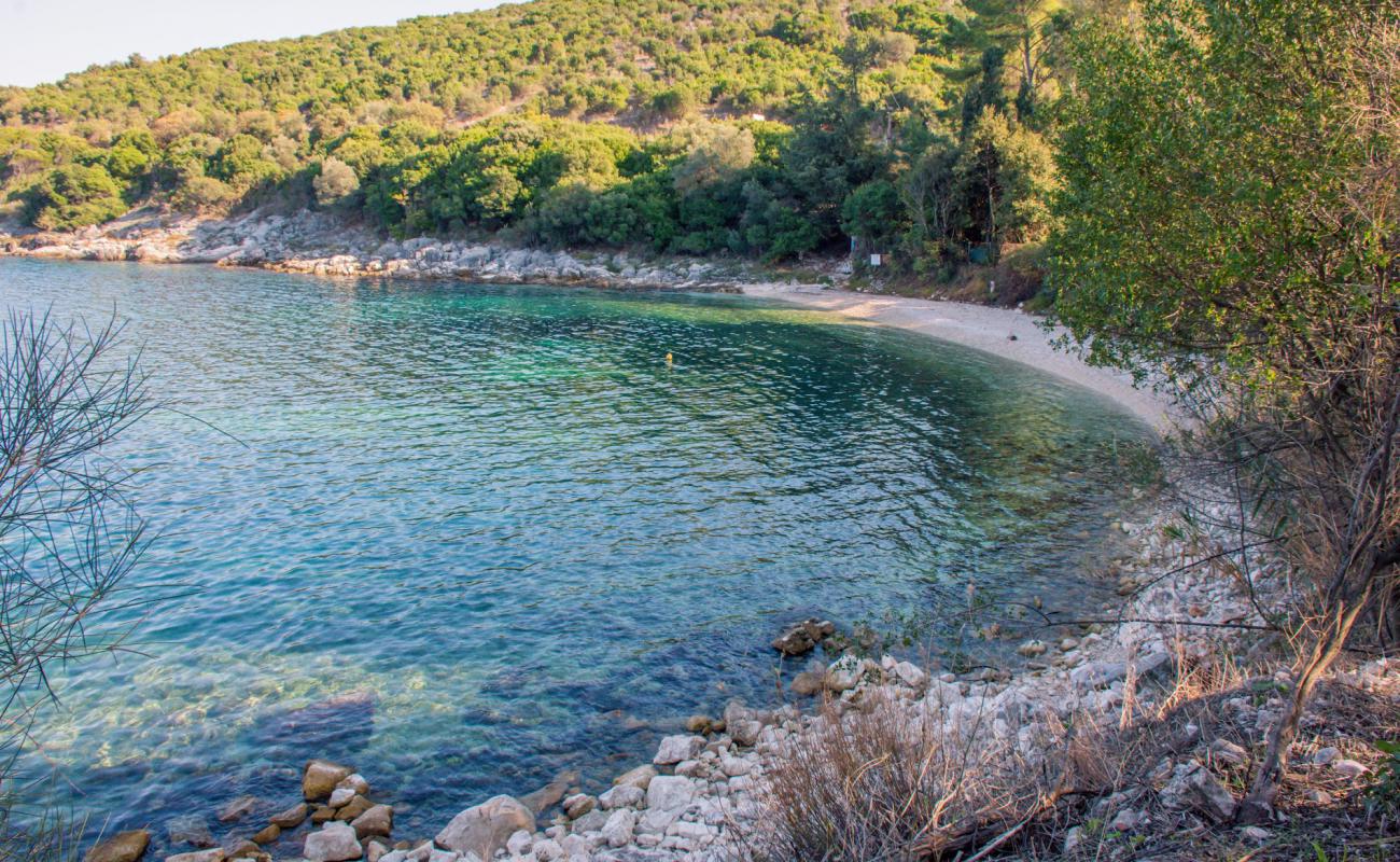 Foto af Syki Bay, Corfu med let sten overflade