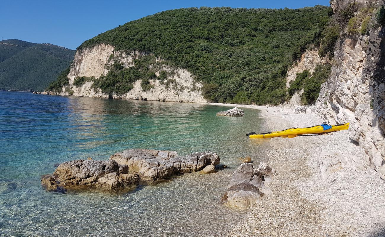 Foto af Lakka Strand med let fin sten overflade