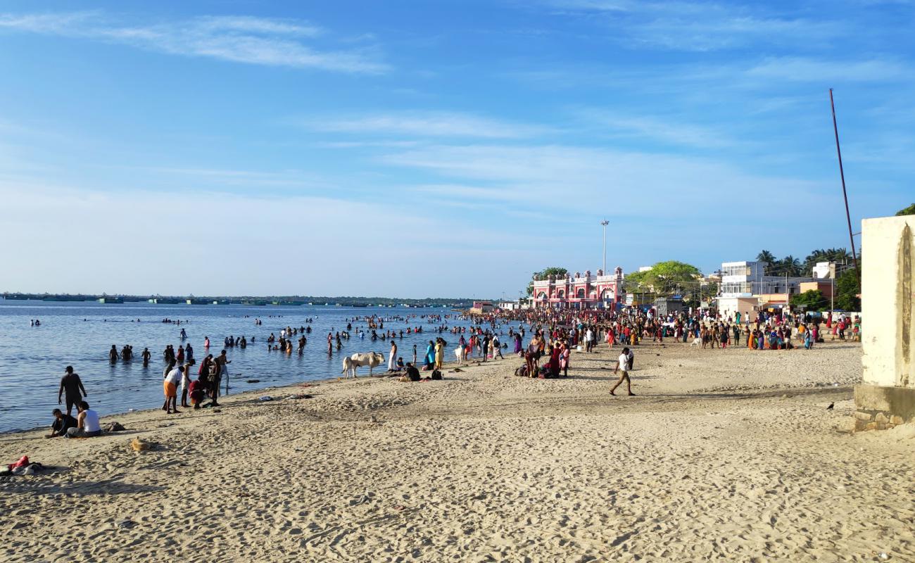 Foto af Rameshwaram Sea Shore Beach med lys sand overflade