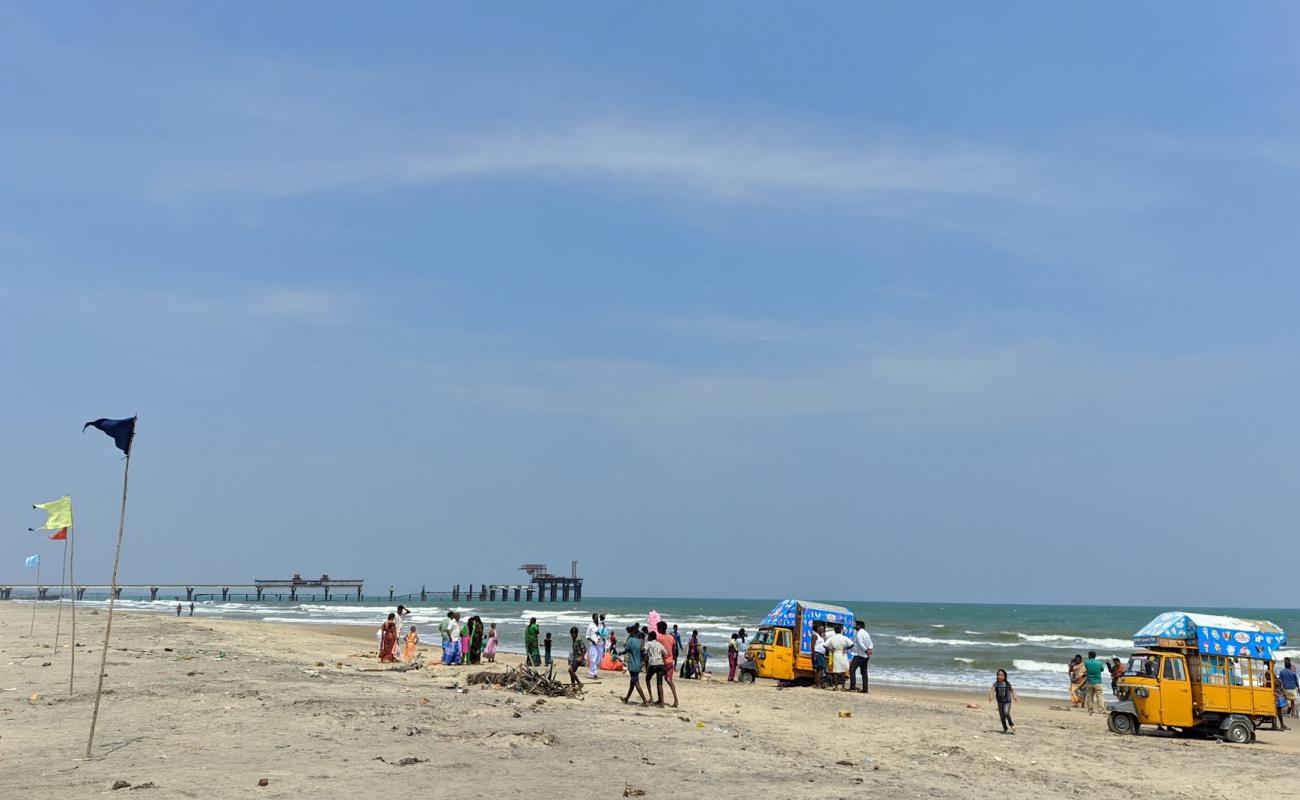 Foto af C.Puthupettai Beach med lys sand overflade