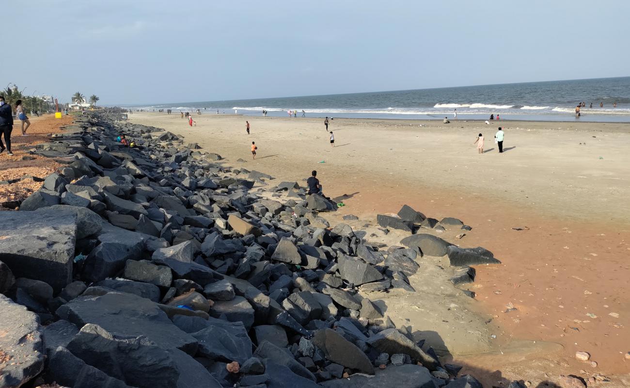 Foto af Pondicherry Beach med lys sand overflade