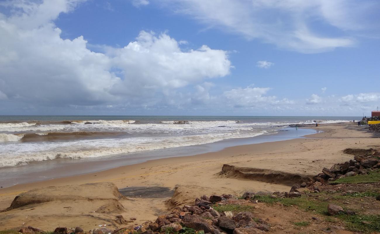 Foto af Bheemili Beach med lys sand overflade