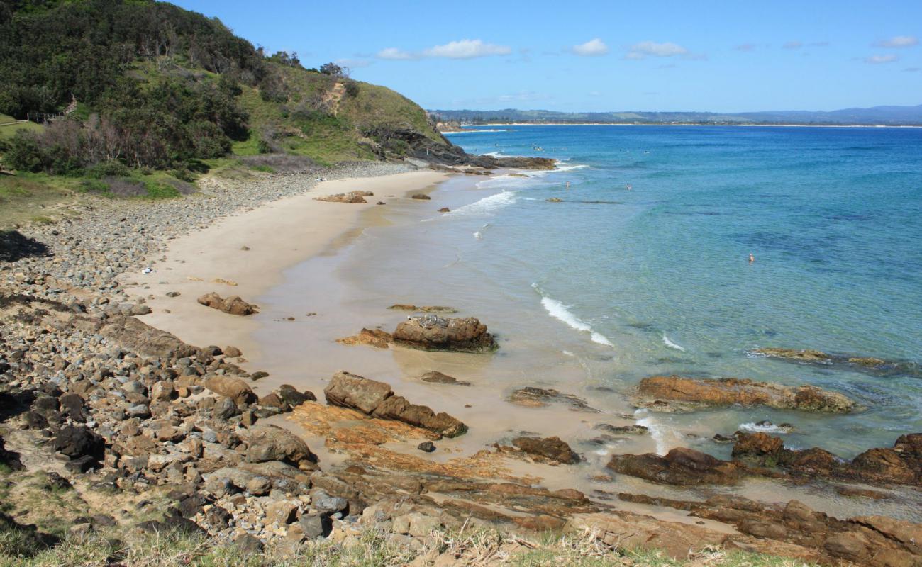 Foto af Little Wategos Beach med let sand og småsten overflade