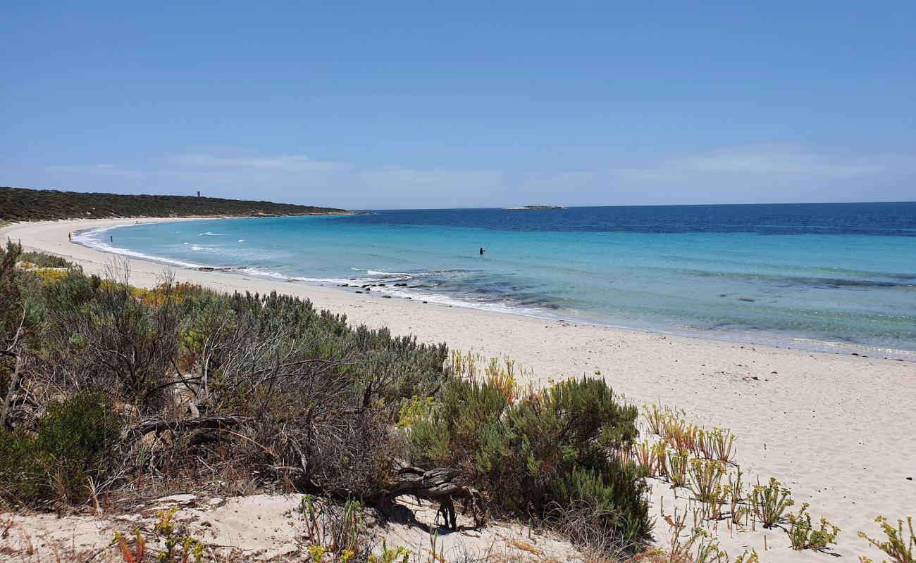 Foto af September Beach med lys sand overflade