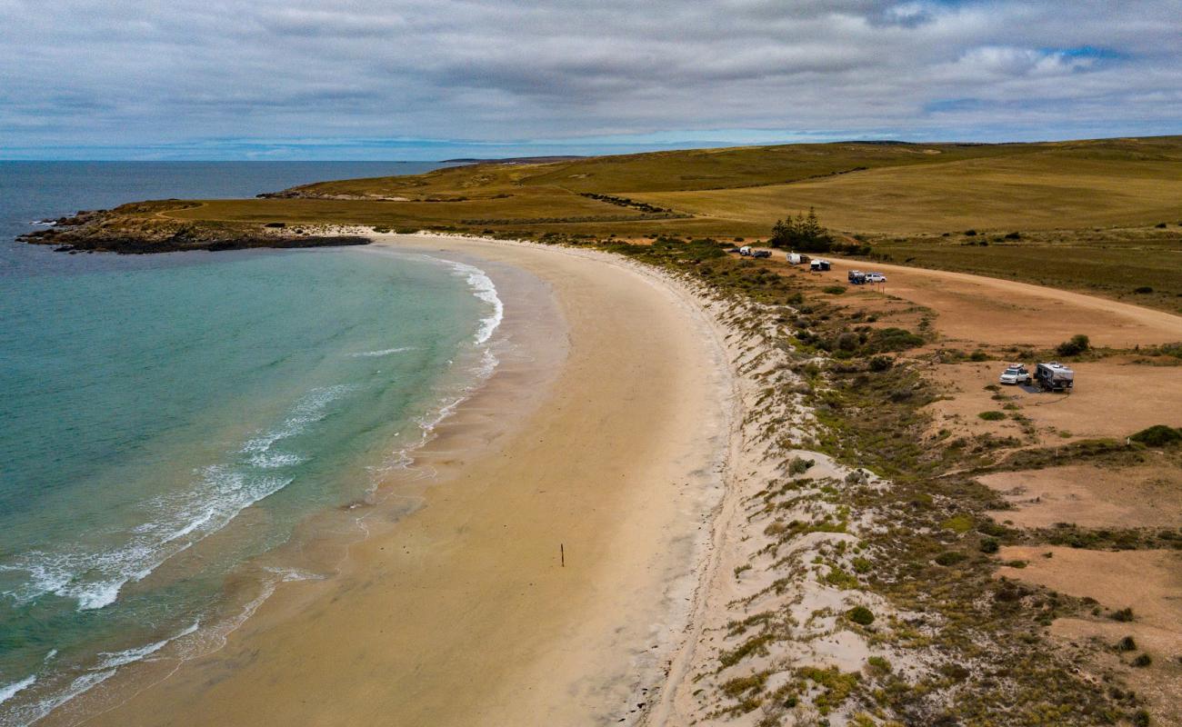 Foto af Cowleys Beach med lys sand overflade