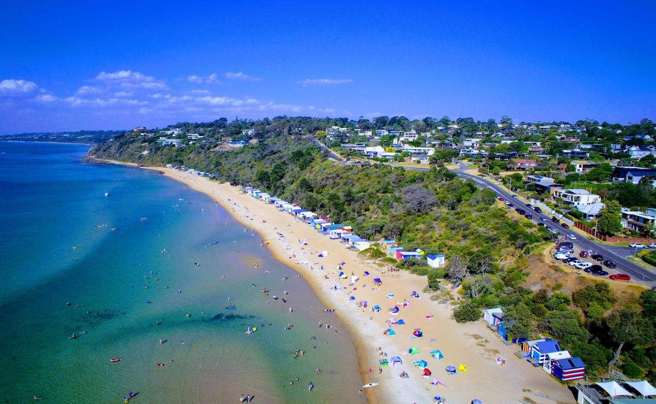 Foto af Mills Beach med lys sand overflade