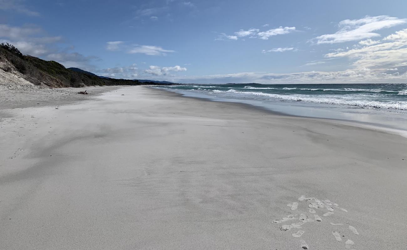 Foto af Denison Beach med hvidt sand overflade