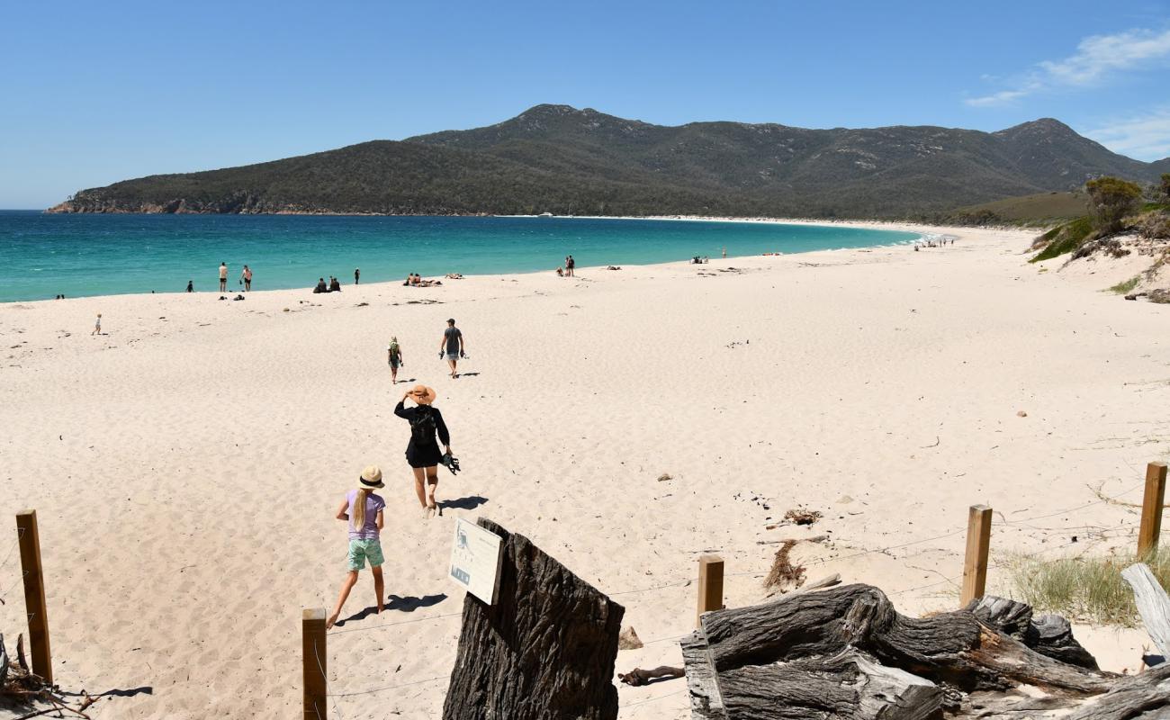 Foto af Wineglass Bay Beach med lys sand overflade