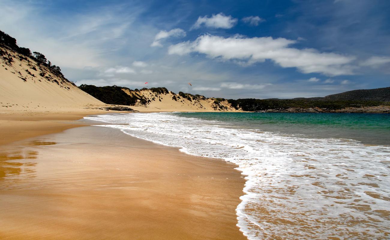 Foto af Crescent Bay Beach med lys fint sand overflade