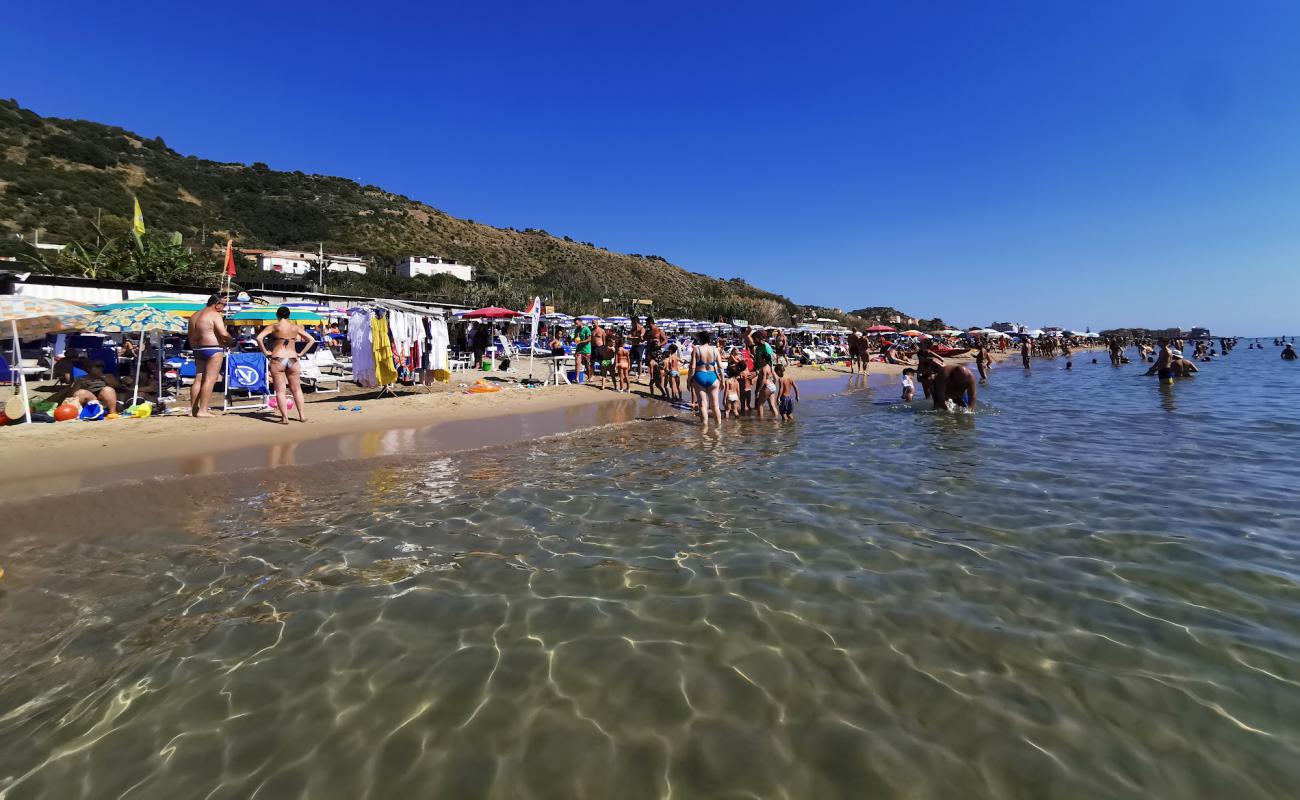 Foto af Acciaroli Strand med fin brunt sand overflade