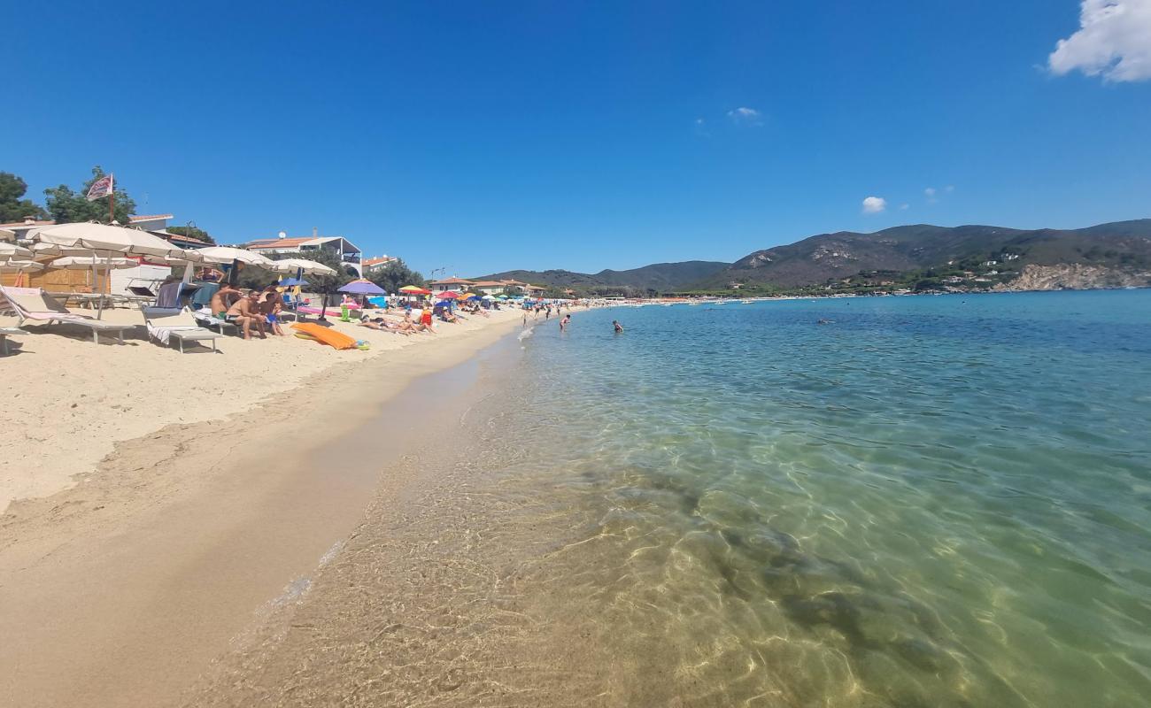 Foto af Marina di Campo Strand med lys fint sand overflade