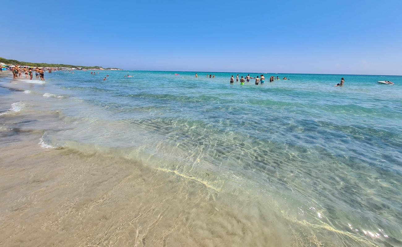 Foto af Spiaggia Laghi Alimini med lys fint sand overflade