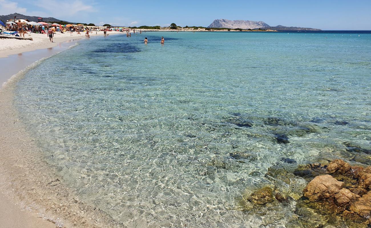 Foto af Isuledda Strand med lys fint sand overflade