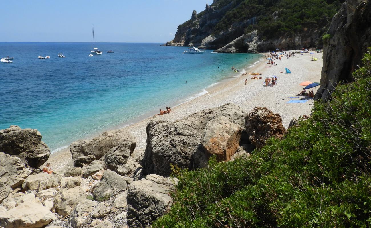 Foto af Cala Sisine med hvid fin sten overflade