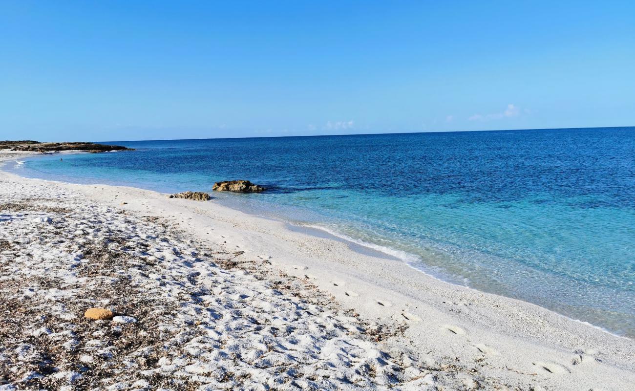 Foto af Spiaggia di Su Crastu Biancu med hvidt sand overflade