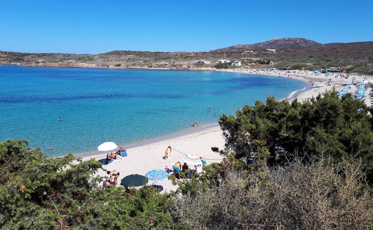 Foto af La Marinedda Strand med lys fint sand overflade