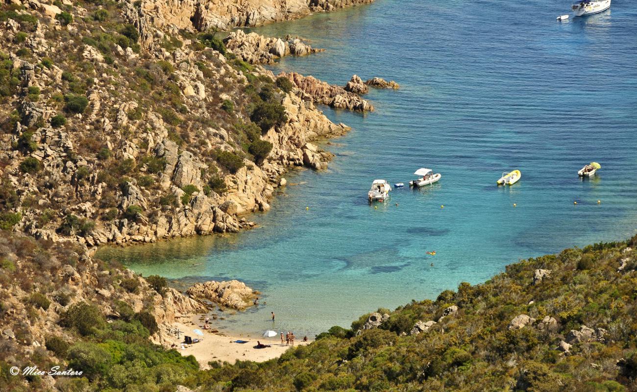 Foto af Spiaggia di Cala Brigantina med hvidt sand overflade