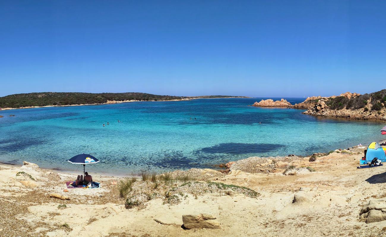 Foto af Cala Andreani med lys fint sand overflade