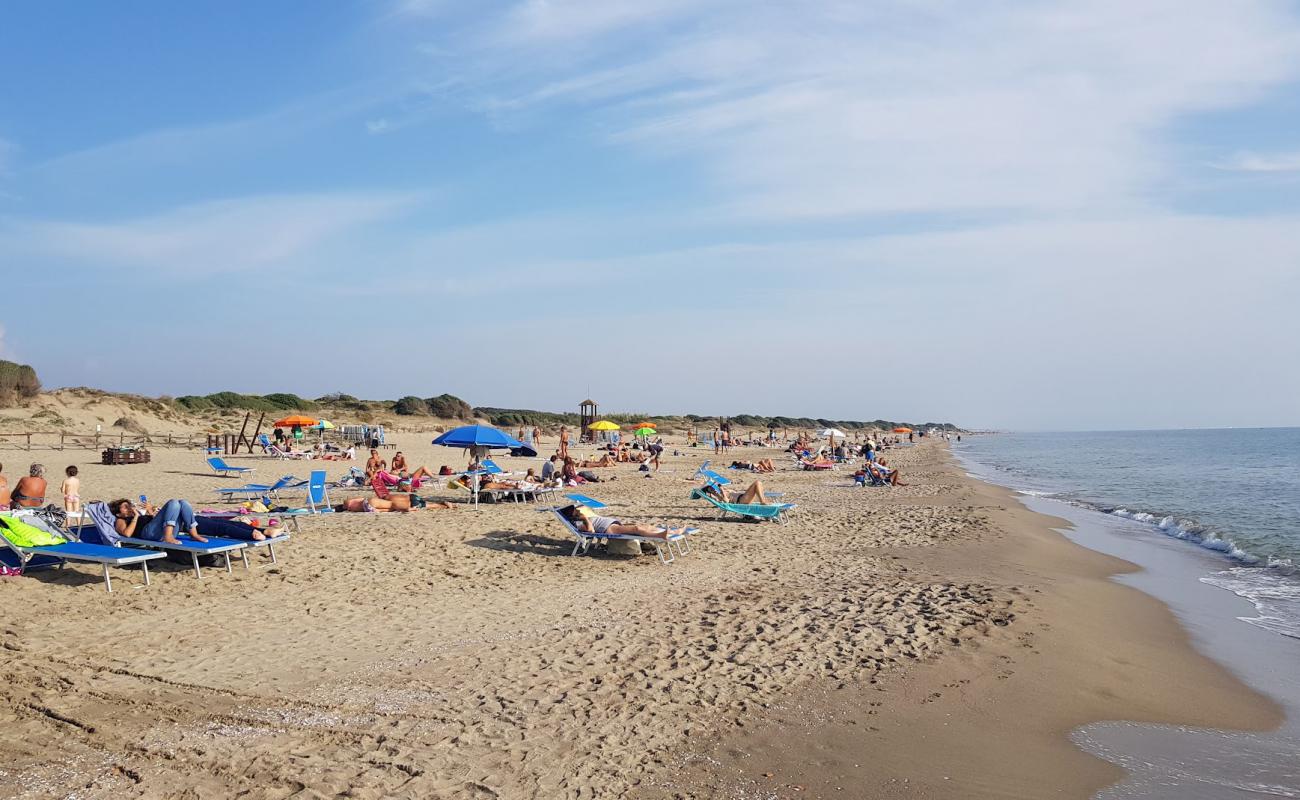 Foto af Capocotta Strand med lys sand overflade