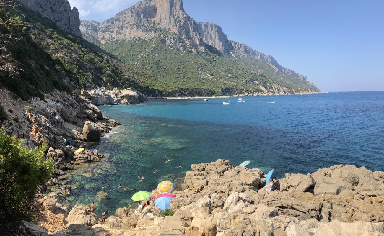 Foto af Cala di Pedra Longa med sten overflade