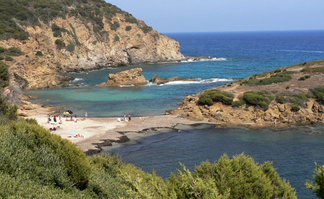 Foto af Cala Petra Delfina med lys sand overflade