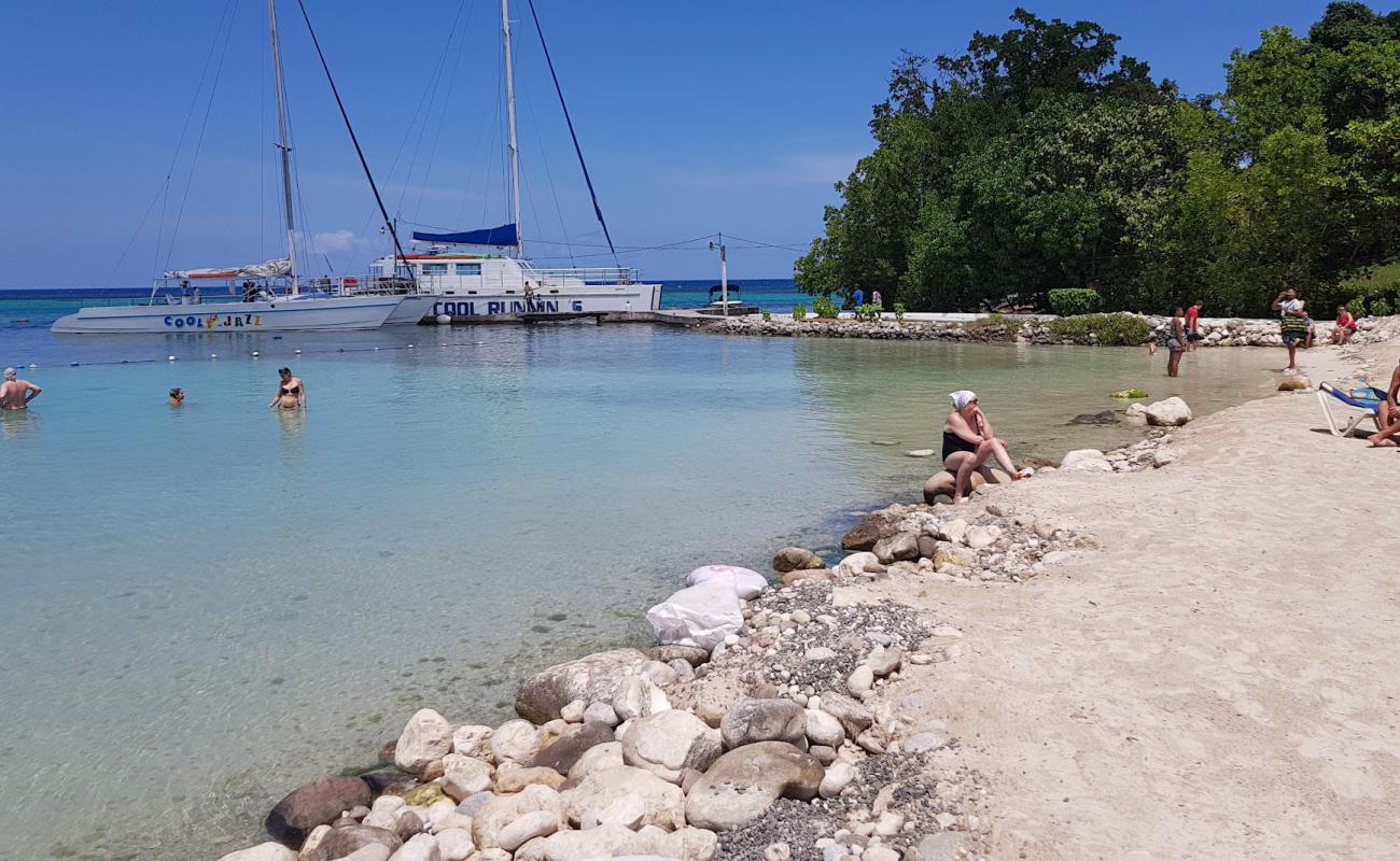 Foto af Mahogany Beach med lyst sand & sten overflade