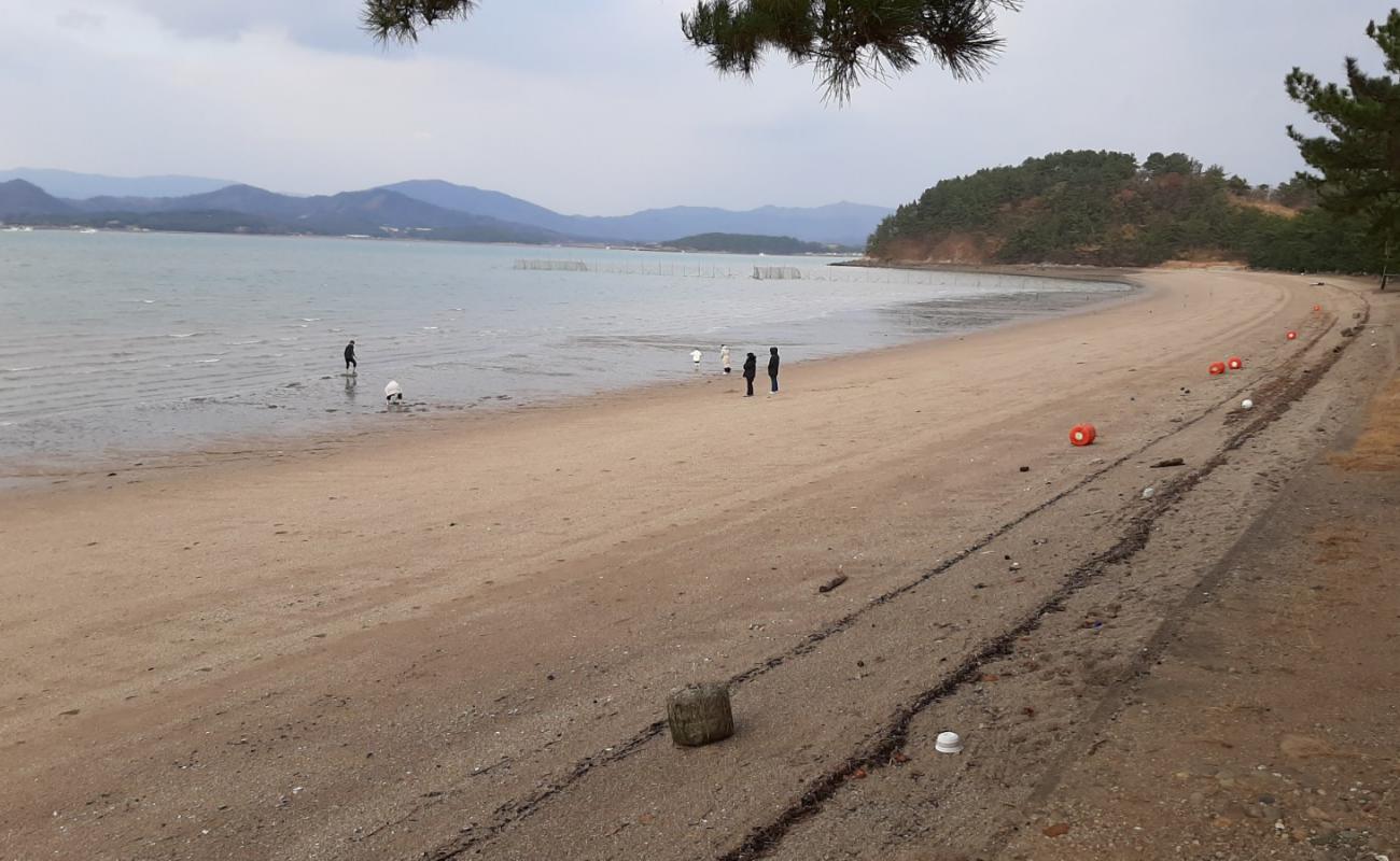 Foto af Daejeon Beach med lys sand overflade