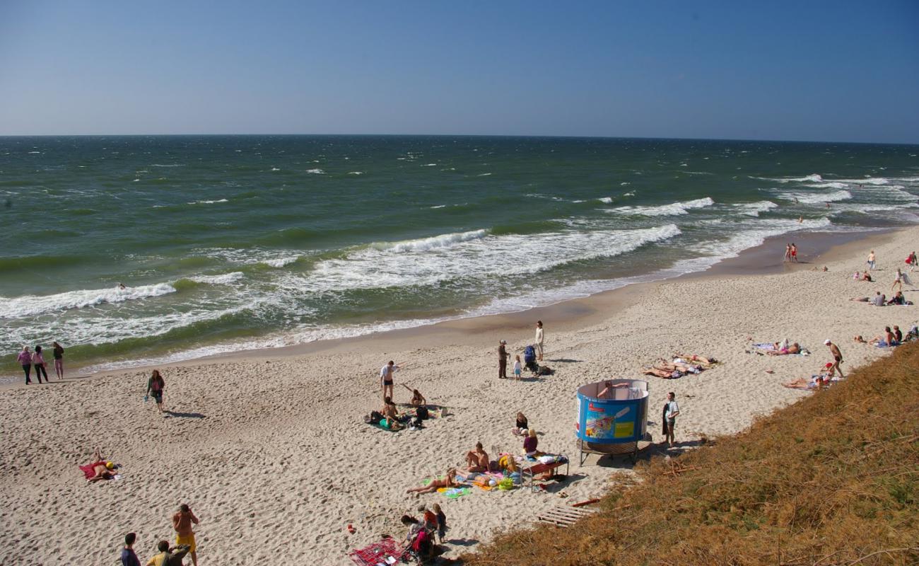 Foto af Preilos beach med lys sand overflade