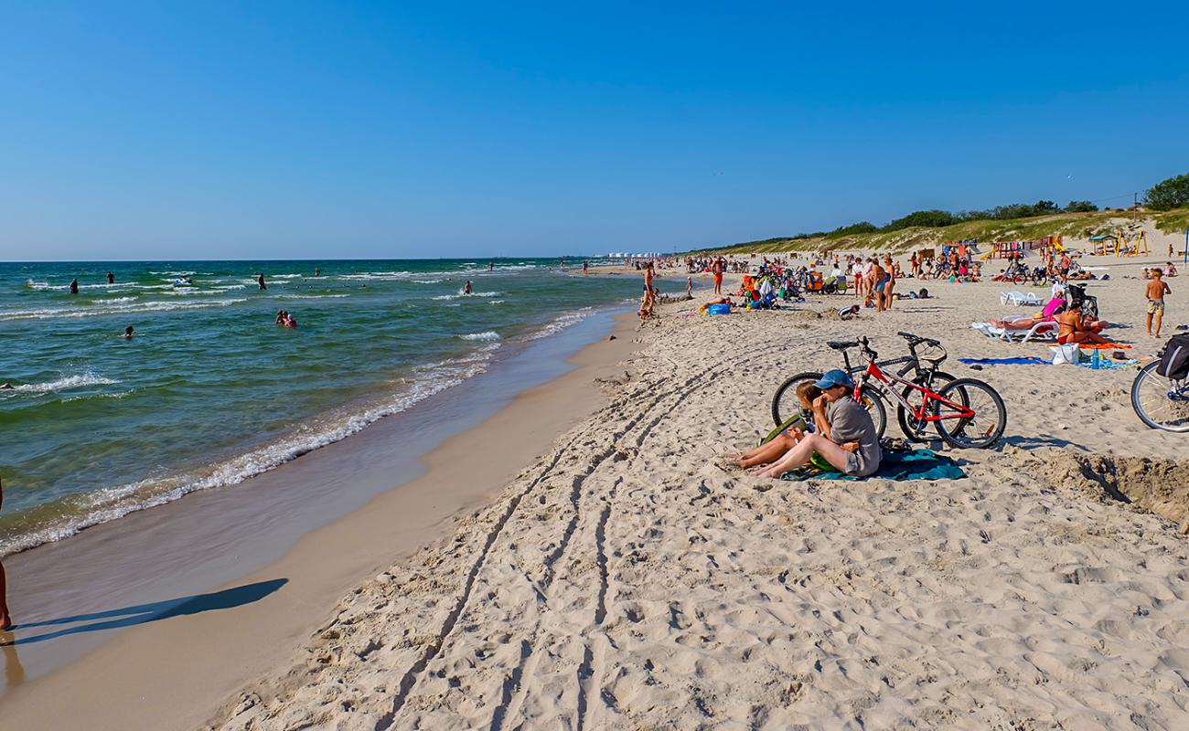 Foto af Smiltynes beach med lys fint sand overflade