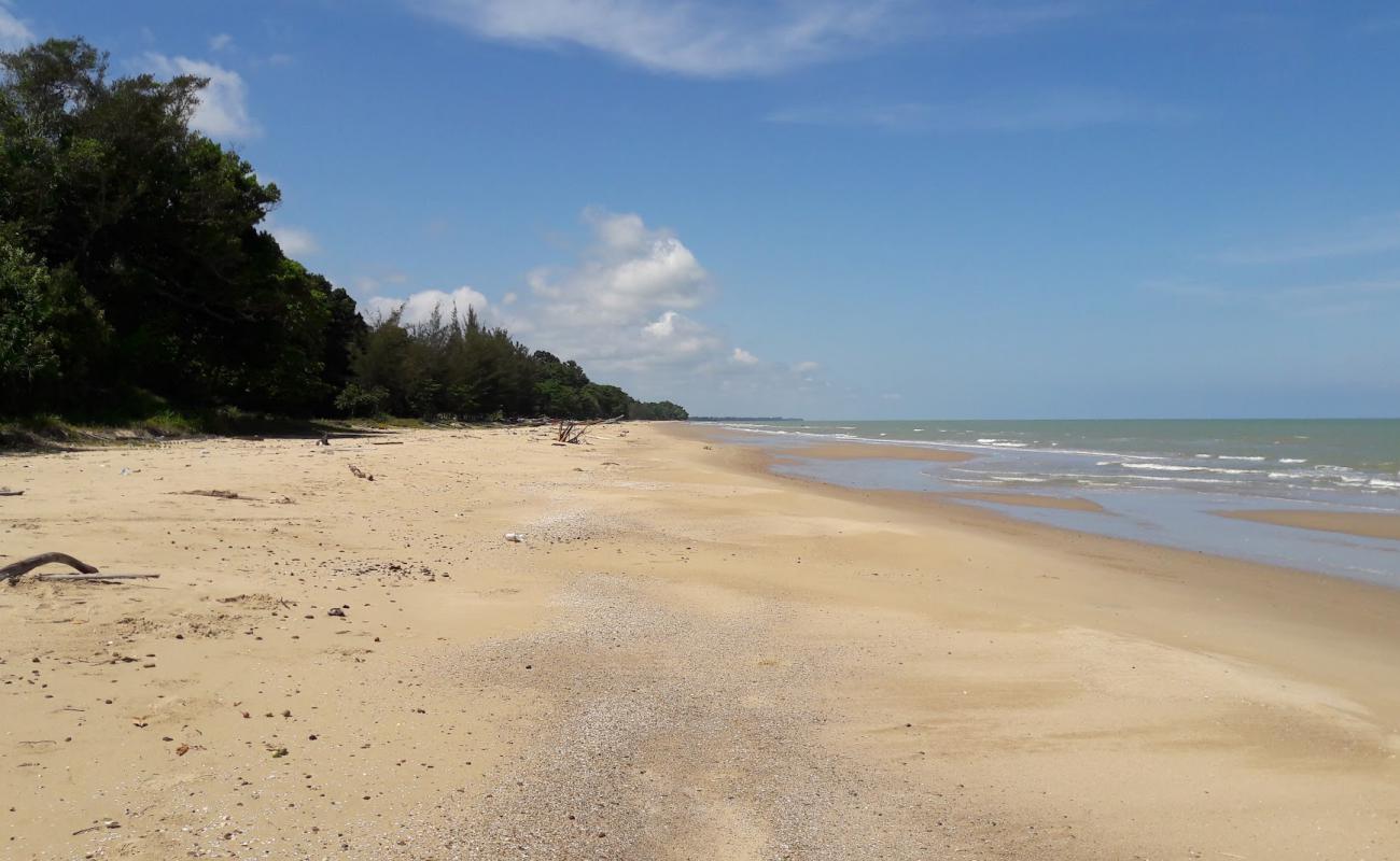 Foto af Peliau Beach med lys sand overflade