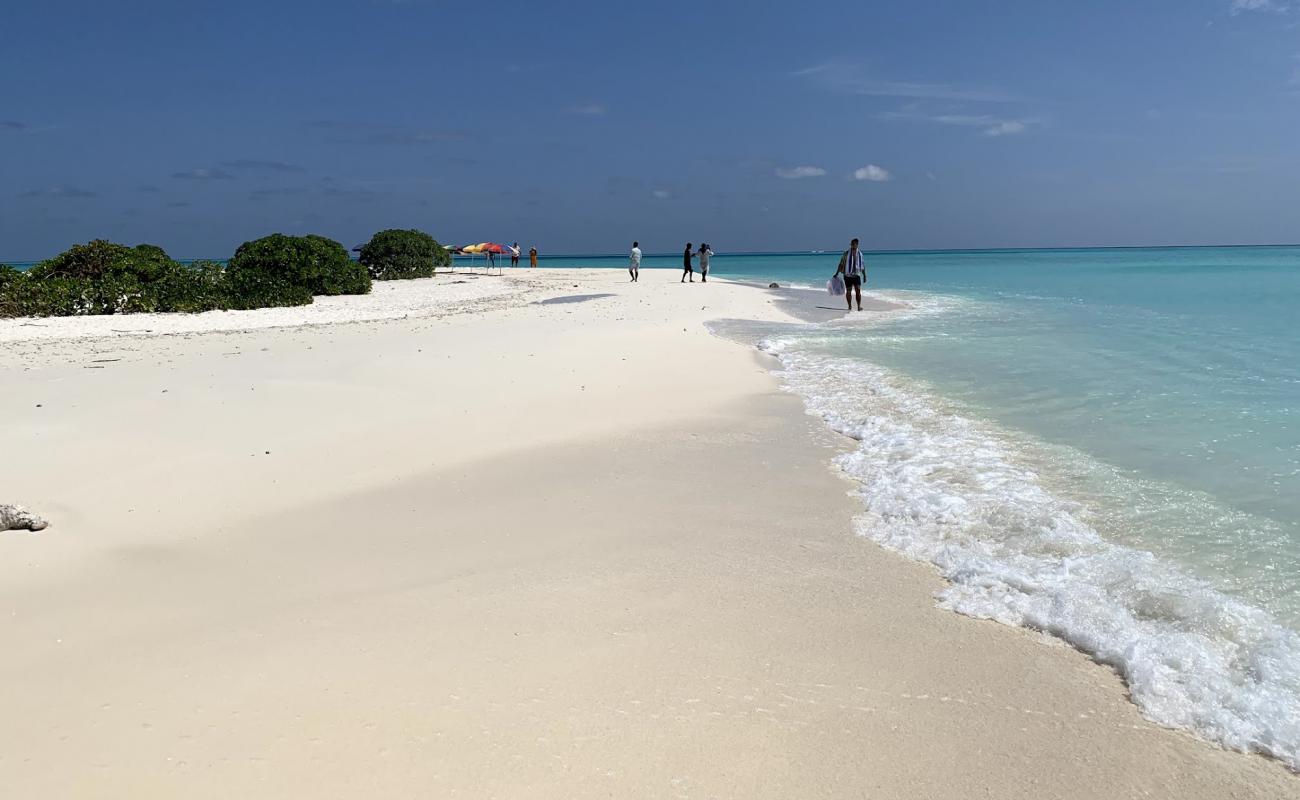 Foto af Sand bank Maafushi med hvidt fint sand overflade