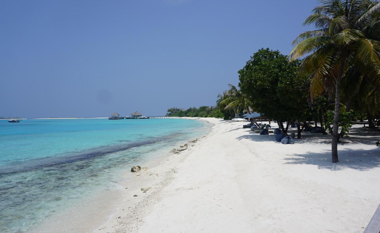 Foto af Kanifushi Strand med hvidt sand overflade