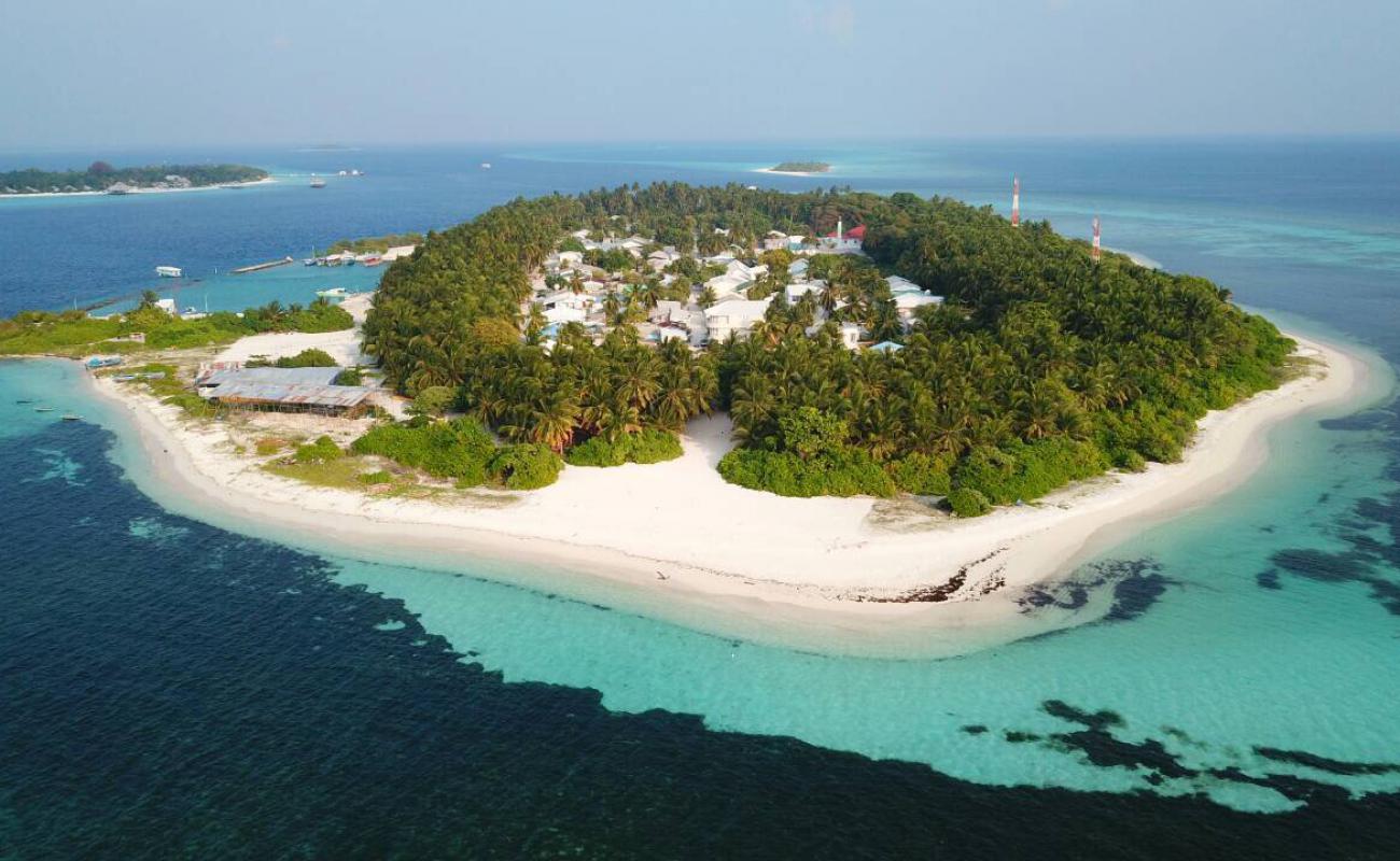 Foto af Bahamas Beach med hvidt sand overflade