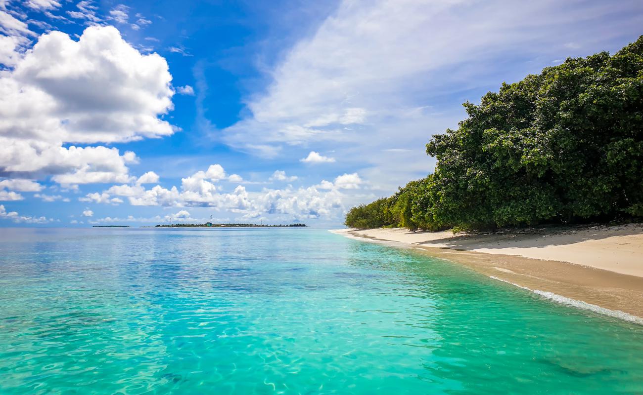 Foto af Dhidhdhoo beach med hvidt sand overflade