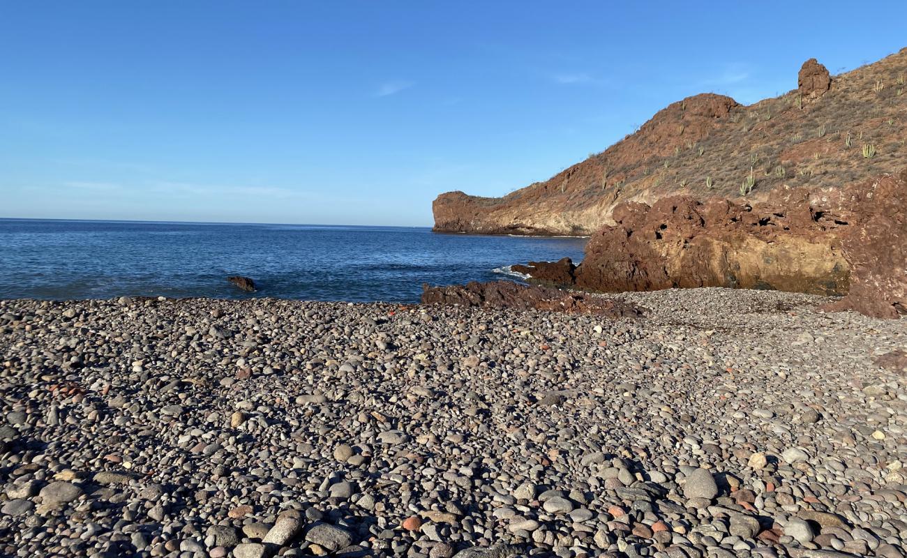 Foto af El Tomate beach med grå sten overflade