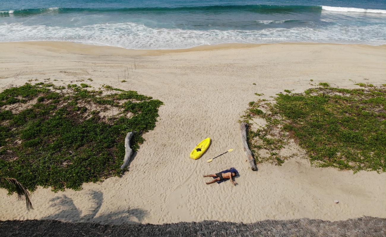 Foto af Playa Delfin med lys fint sand overflade