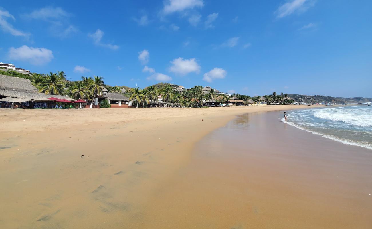 Foto af Playa San Agustinillo med lys fint sand overflade